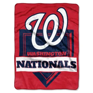 Washington Nationals Blanket 60x80 Raschel Home Plate Design