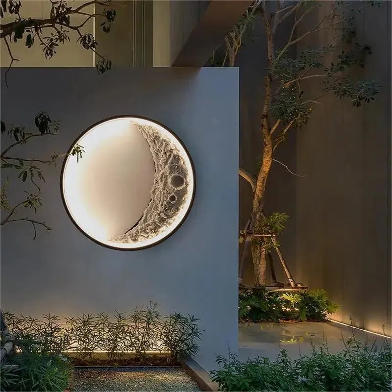 Waterproof Outdoor Moon Wall Light