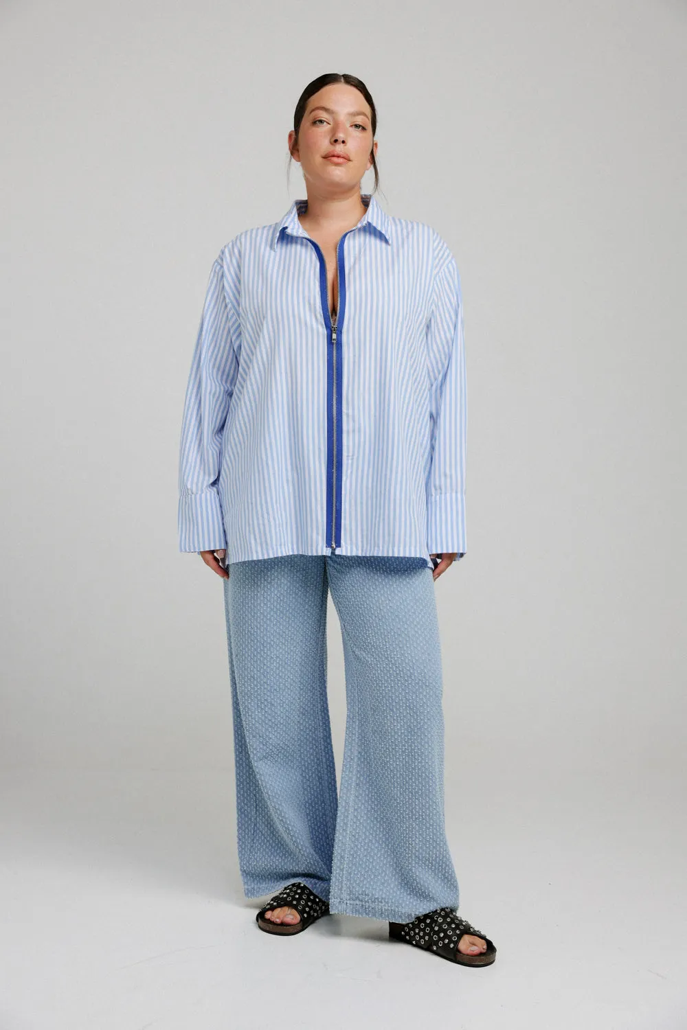 White Zippered Shirt