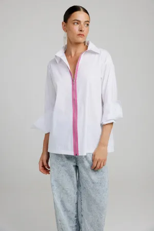 White Zippered Shirt