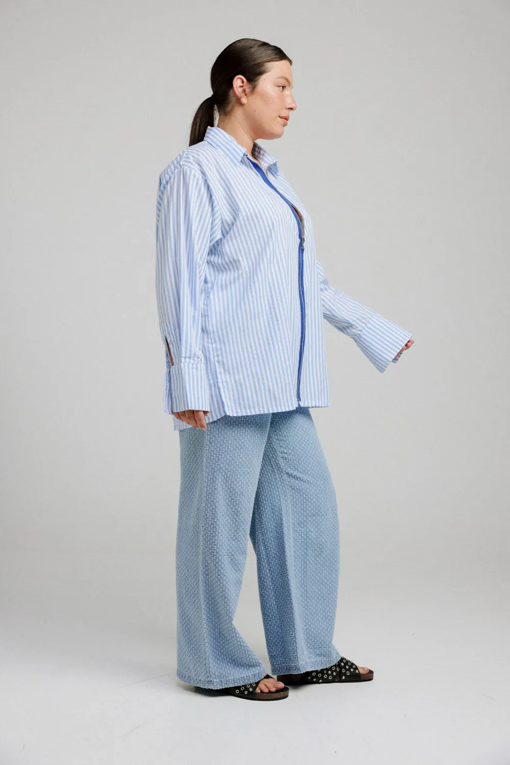 White Zippered Shirt