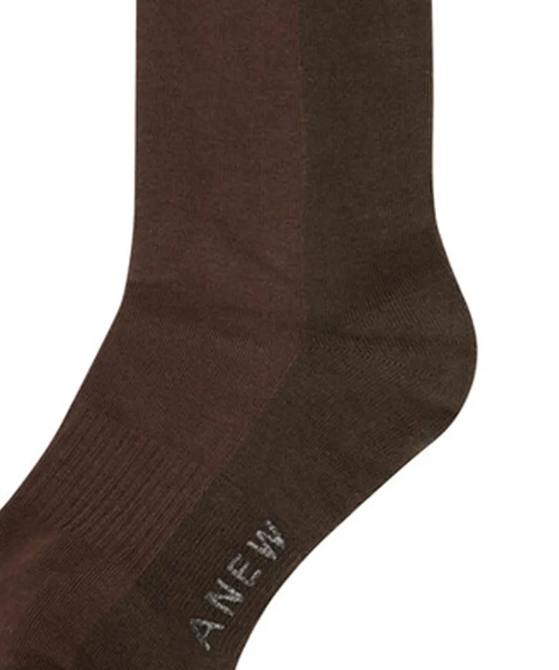 Women's Color Block Over Knee Socks - D/Brown