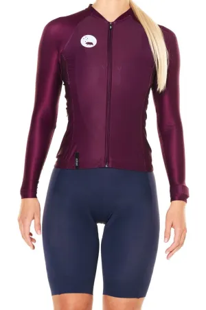 Women's Lightweight Long Sleeve Cycling Jersey - Tyrian