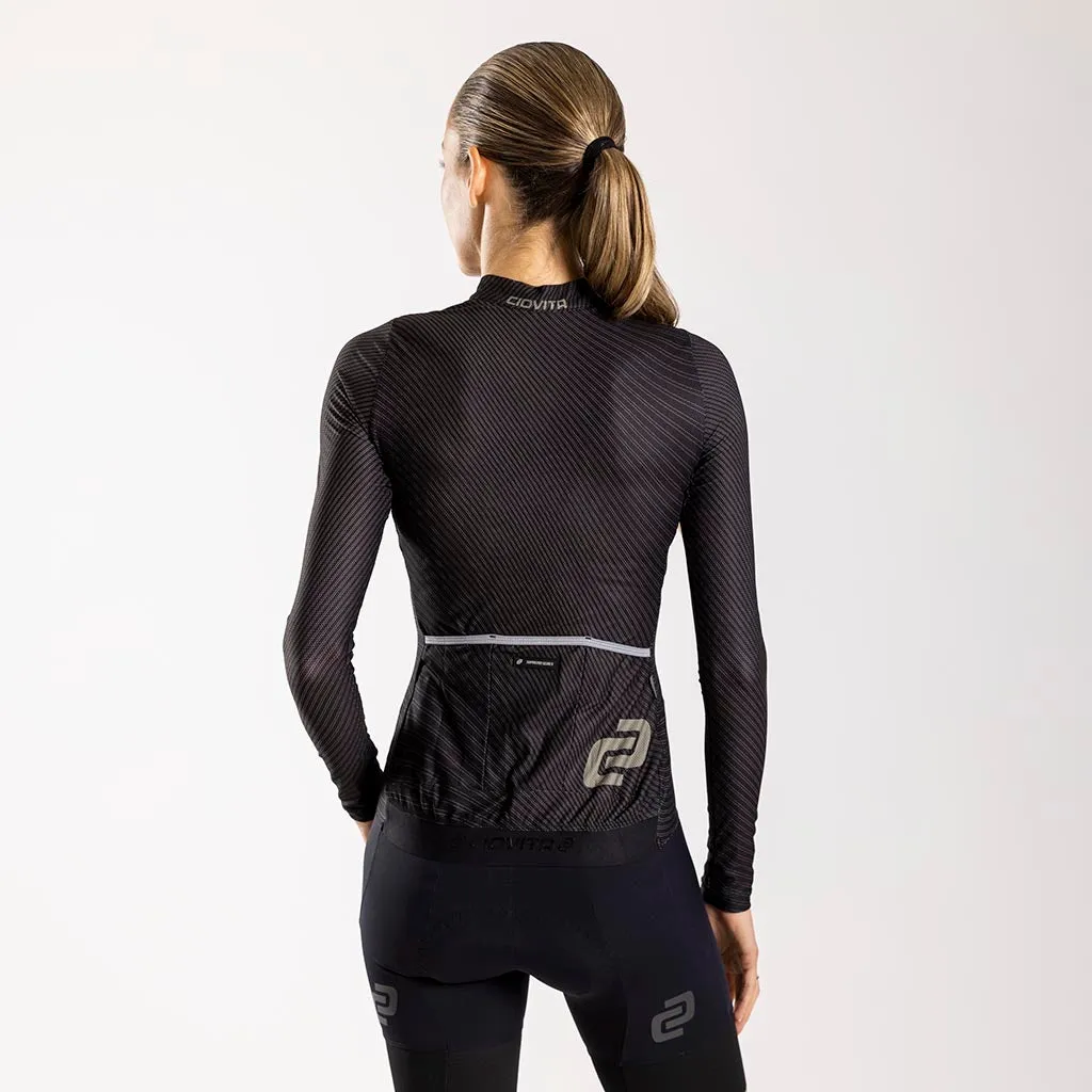 Women's Motion Long Sleeve Flyweight Jersey (Black)