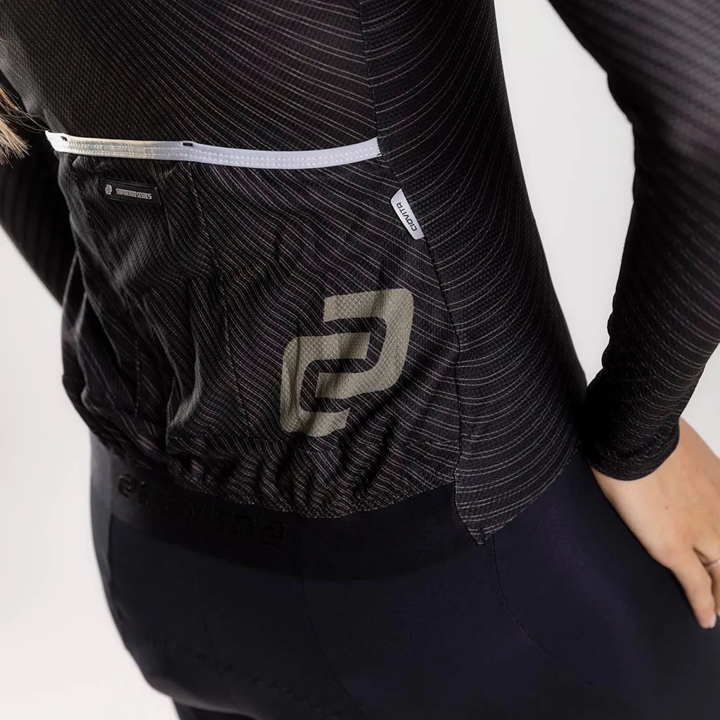 Women's Motion Long Sleeve Flyweight Jersey (Black)