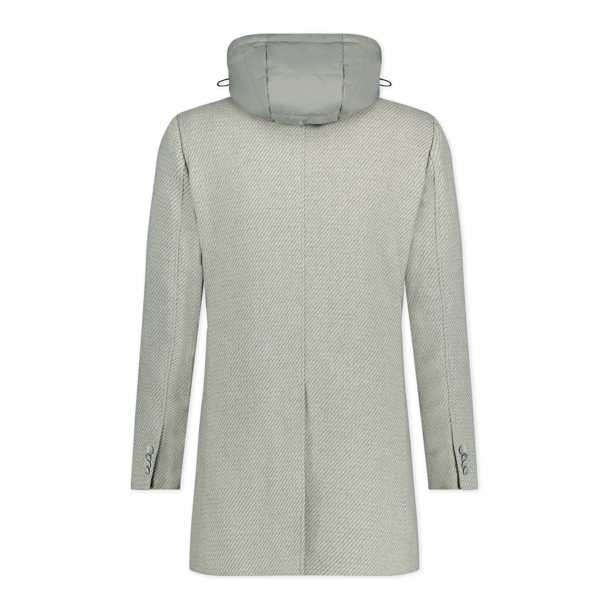 WOOL OVER COAT WITH REMOVABLE INLAY (GREY) - BLUE INDUSTRY