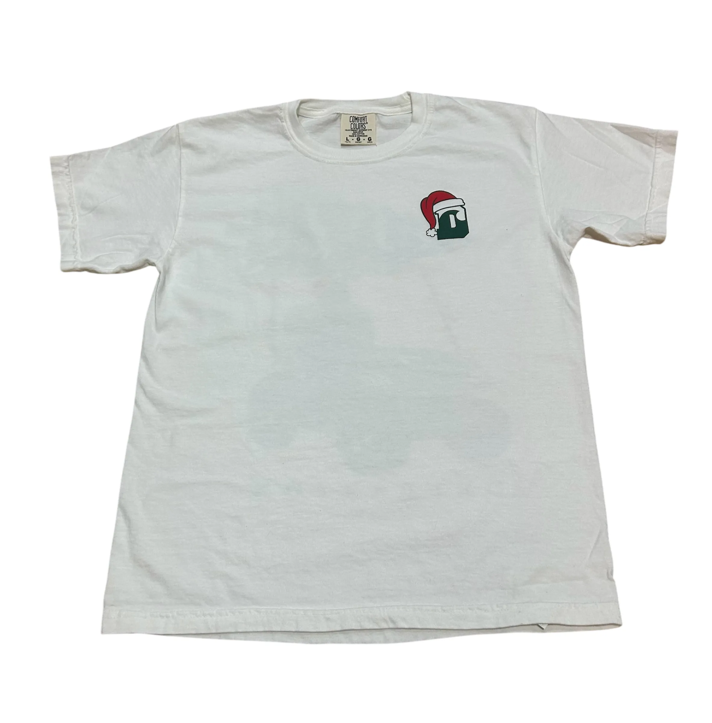 YOUTH - Ben Golf Cart Christmas Tee - White