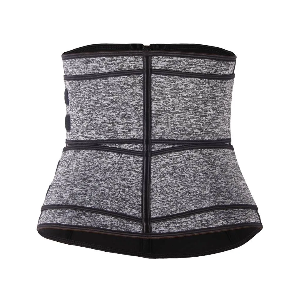 Zippered Egypt Double Belt 9 Steel Bones Neoprene Fitness Waist Trainer