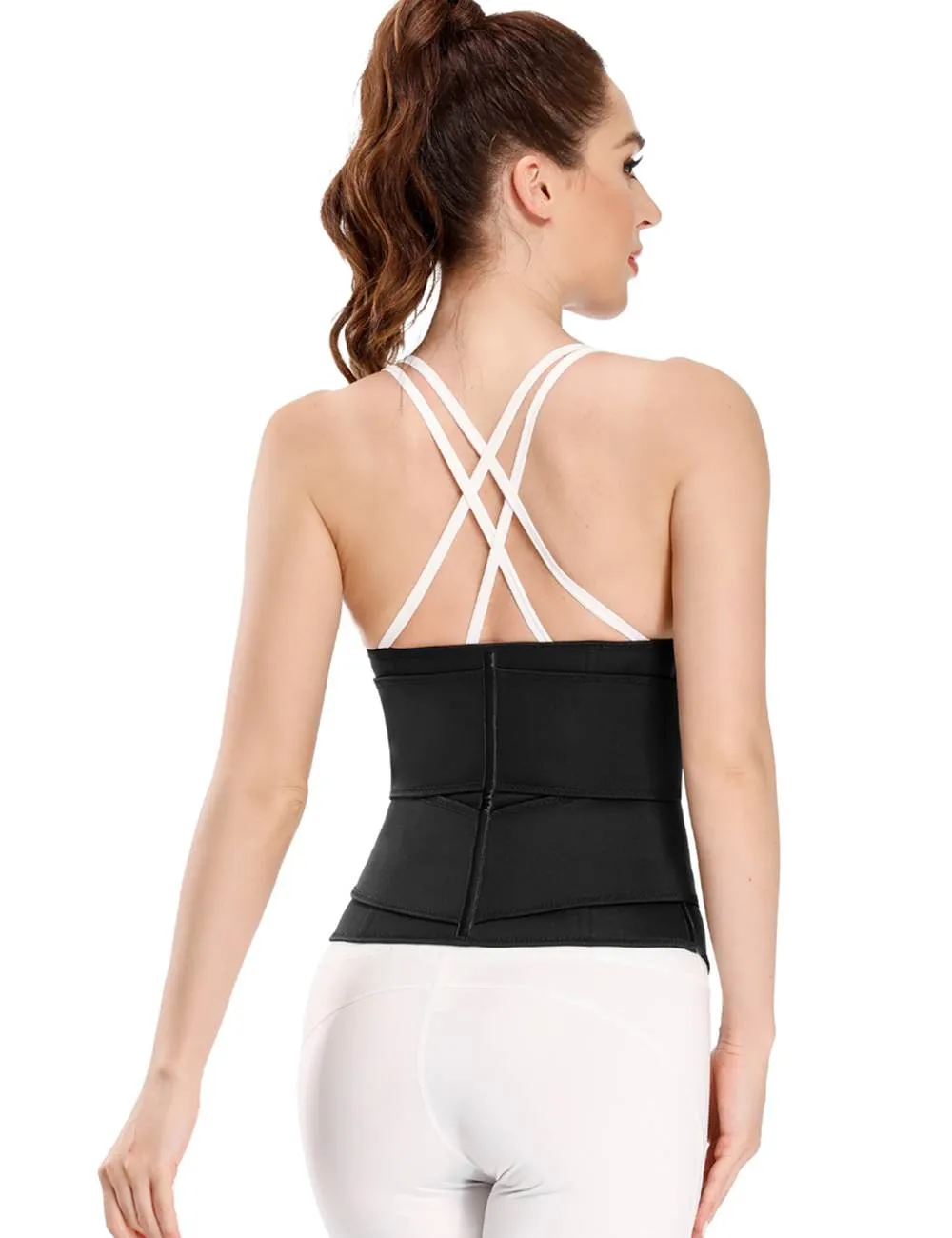 Zippered Egypt Double Belt 9 Steel Bones Neoprene Fitness Waist Trainer