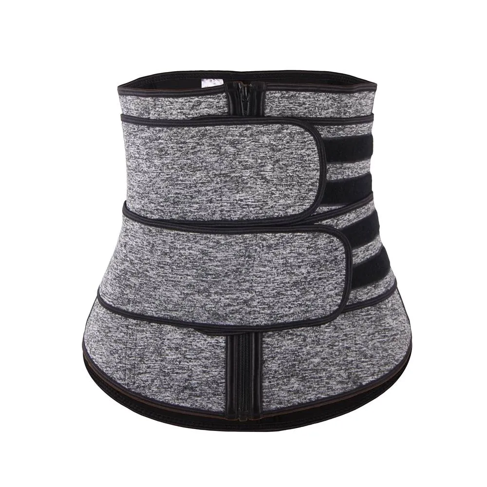 Zippered Egypt Double Belt 9 Steel Bones Neoprene Fitness Waist Trainer