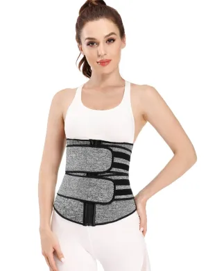 Zippered Egypt Double Belt 9 Steel Bones Neoprene Fitness Waist Trainer