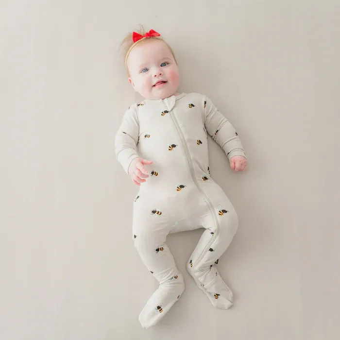 Zippered Footie in Bee mine