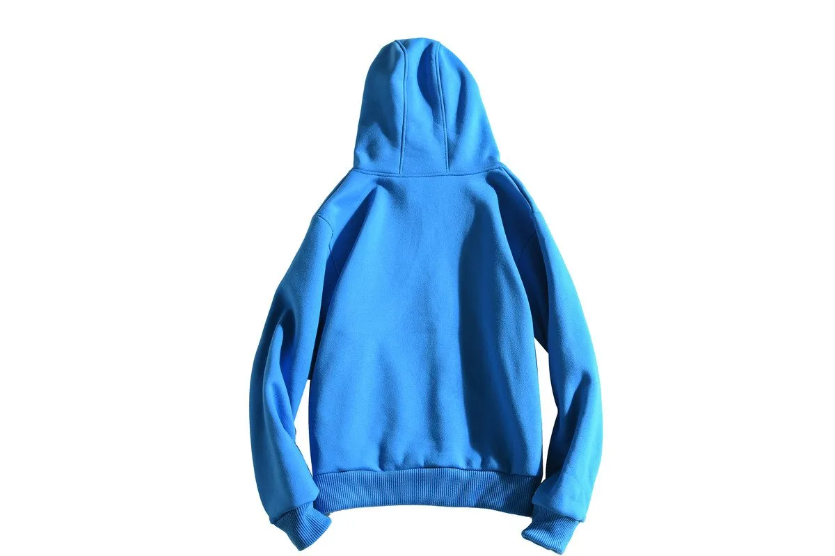 Zippered Long-Sleeved Sweater With Hood And 2 Pockets