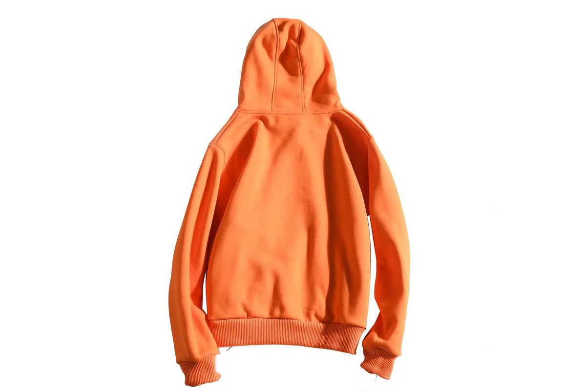 Zippered Long-Sleeved Sweater With Hood And 2 Pockets