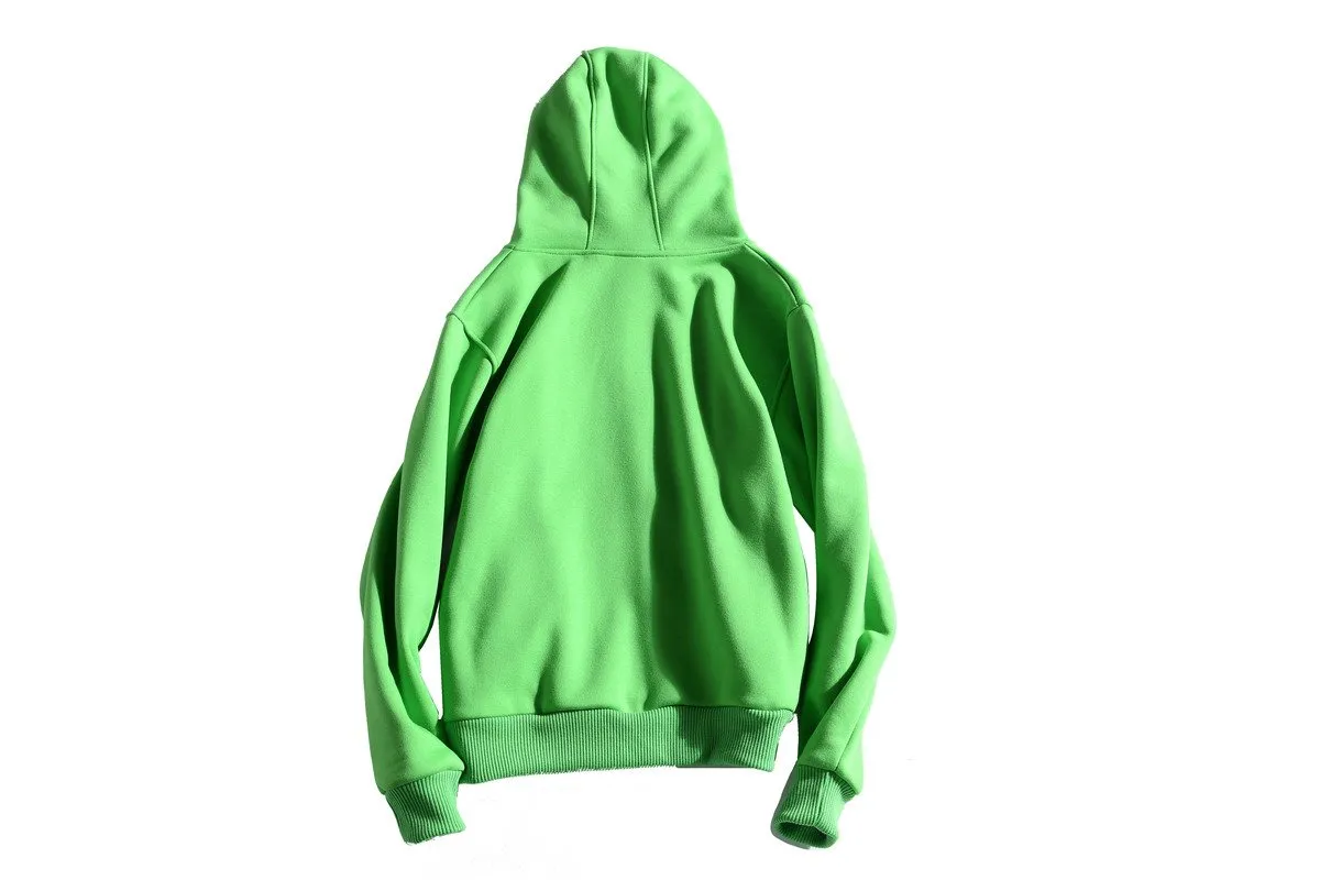 Zippered Long-Sleeved Sweater With Hood And 2 Pockets