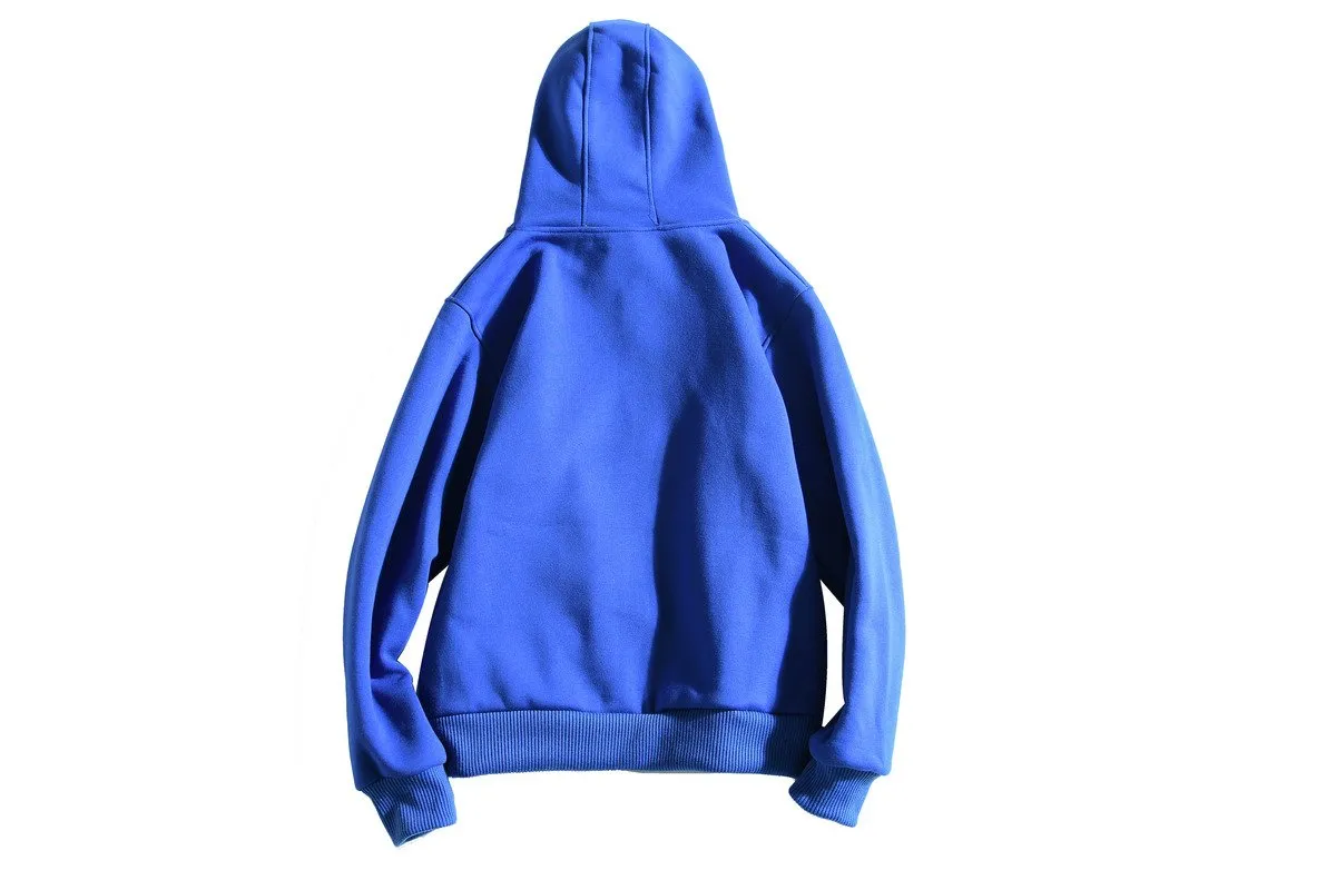 Zippered Long-Sleeved Sweater With Hood And 2 Pockets