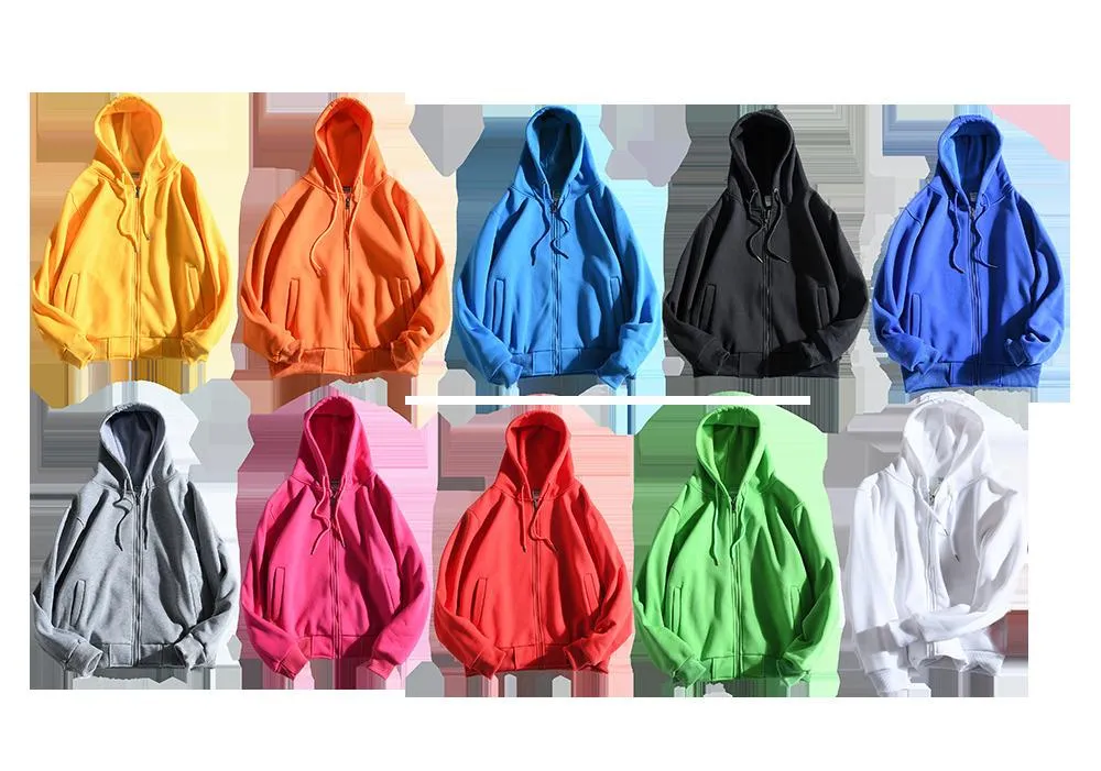 Zippered Long-Sleeved Sweater With Hood And 2 Pockets