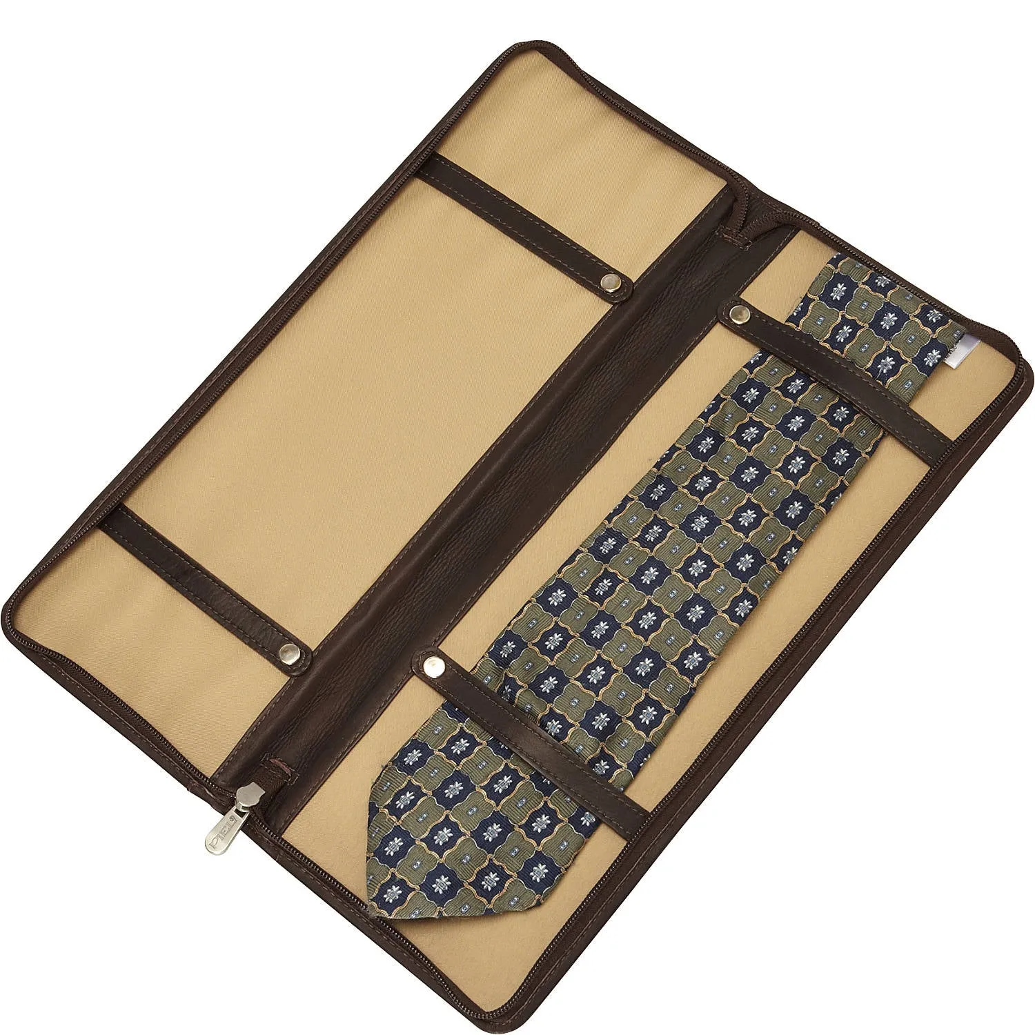 ZIPPERED TIE CASE WITH SNAPS