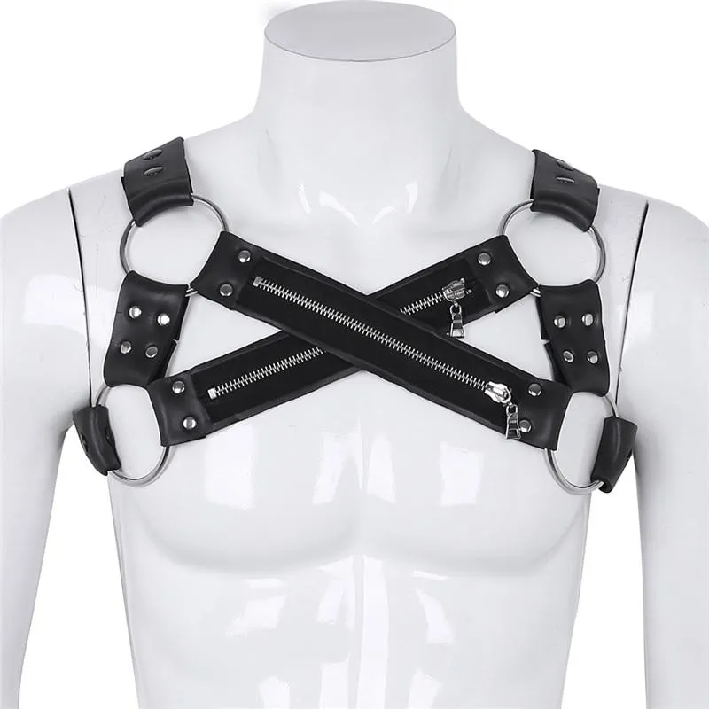 Zippered X-Cross Chest Harness